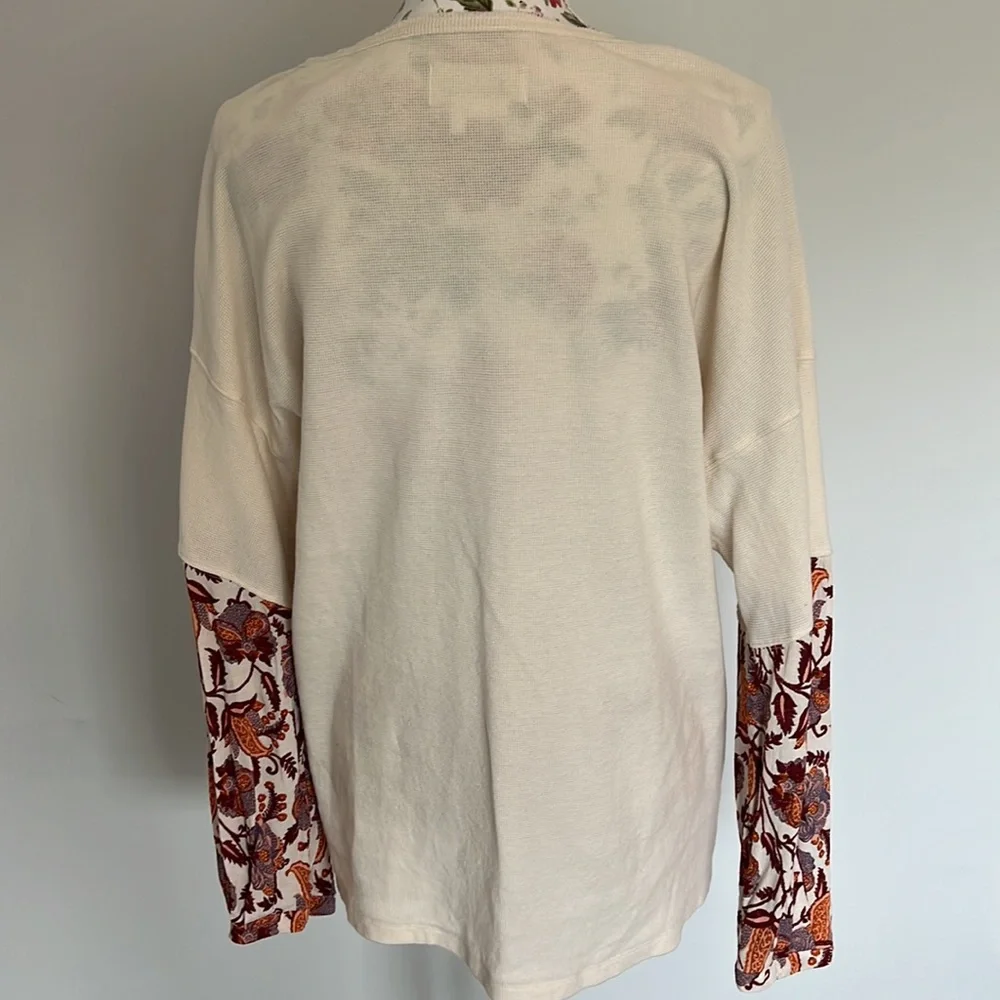 Anthropologie Annette Floral Thermal Long Sleeved Top - Picture 11 of 14